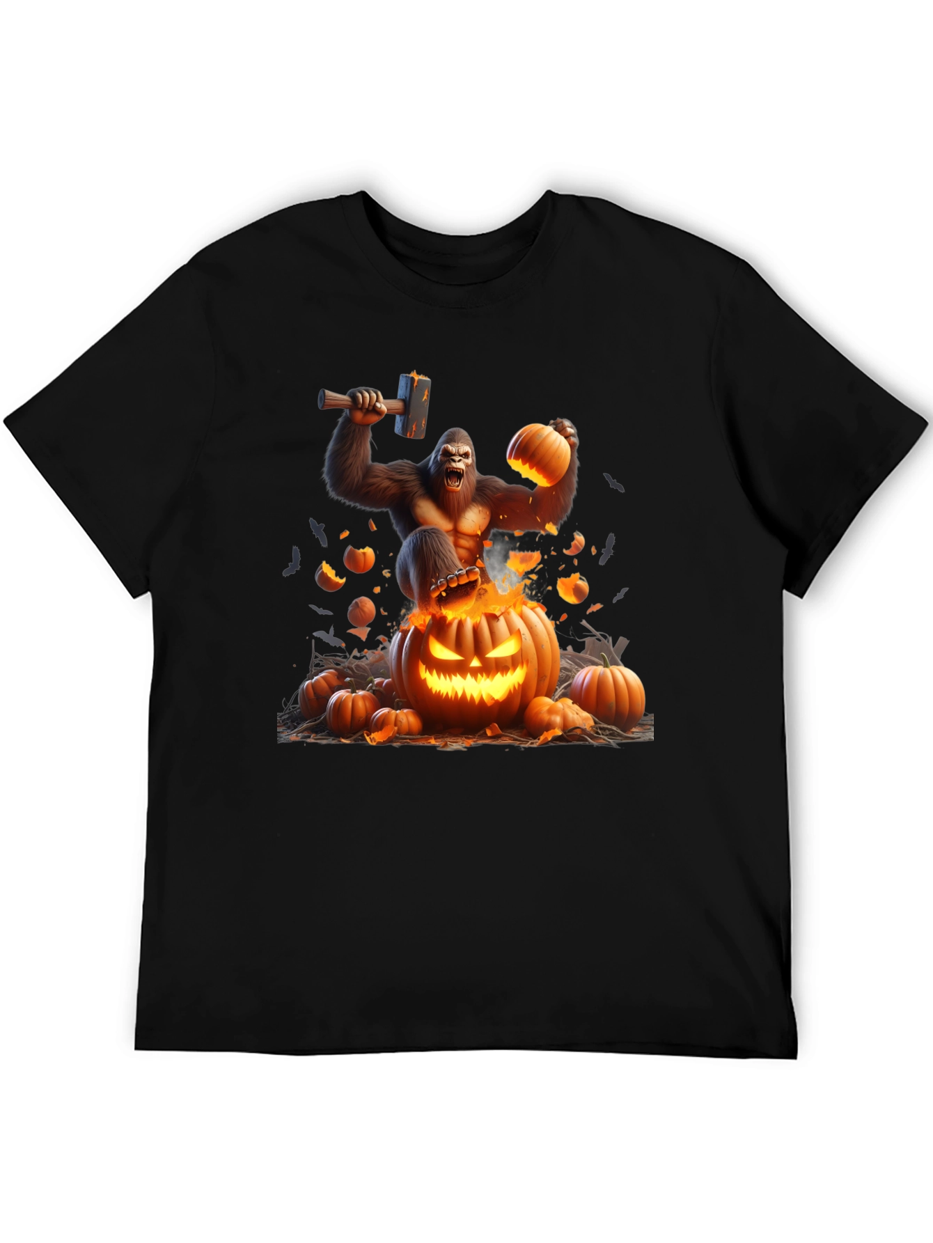 Halloween Gorilla Pumpkin Smash Tee