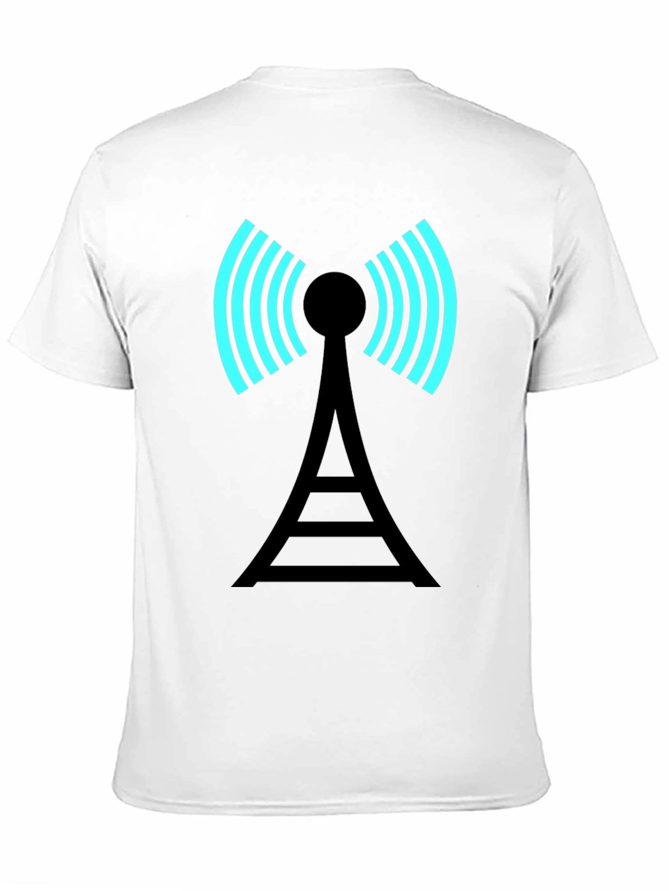 Signal Tower Graphic Tee - Modern Black T-Shirt