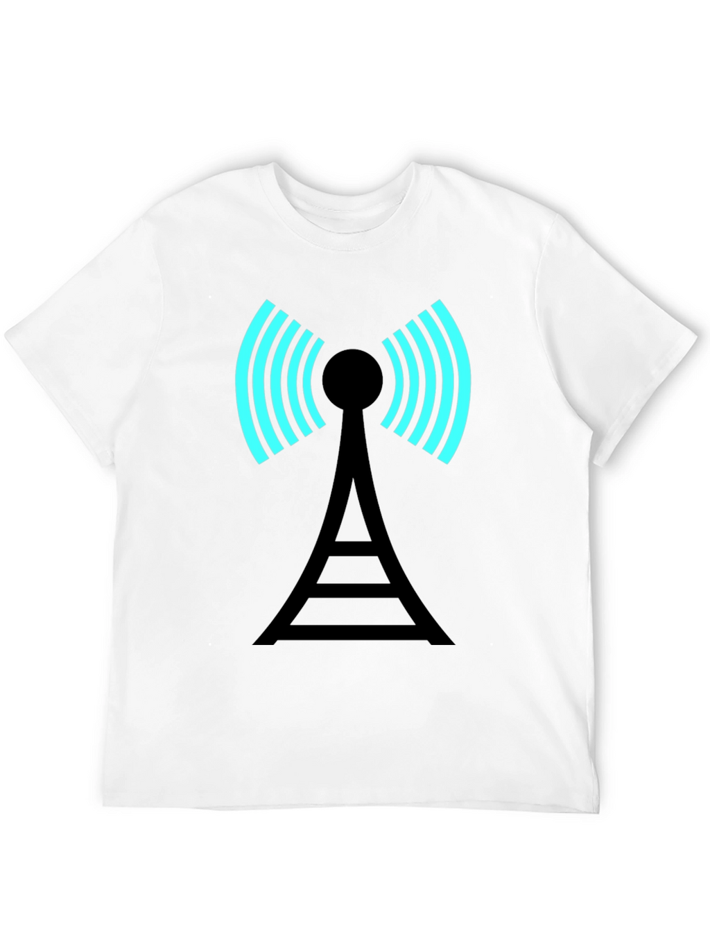 Signal Tower Graphic Tee - Modern Black T-Shirt