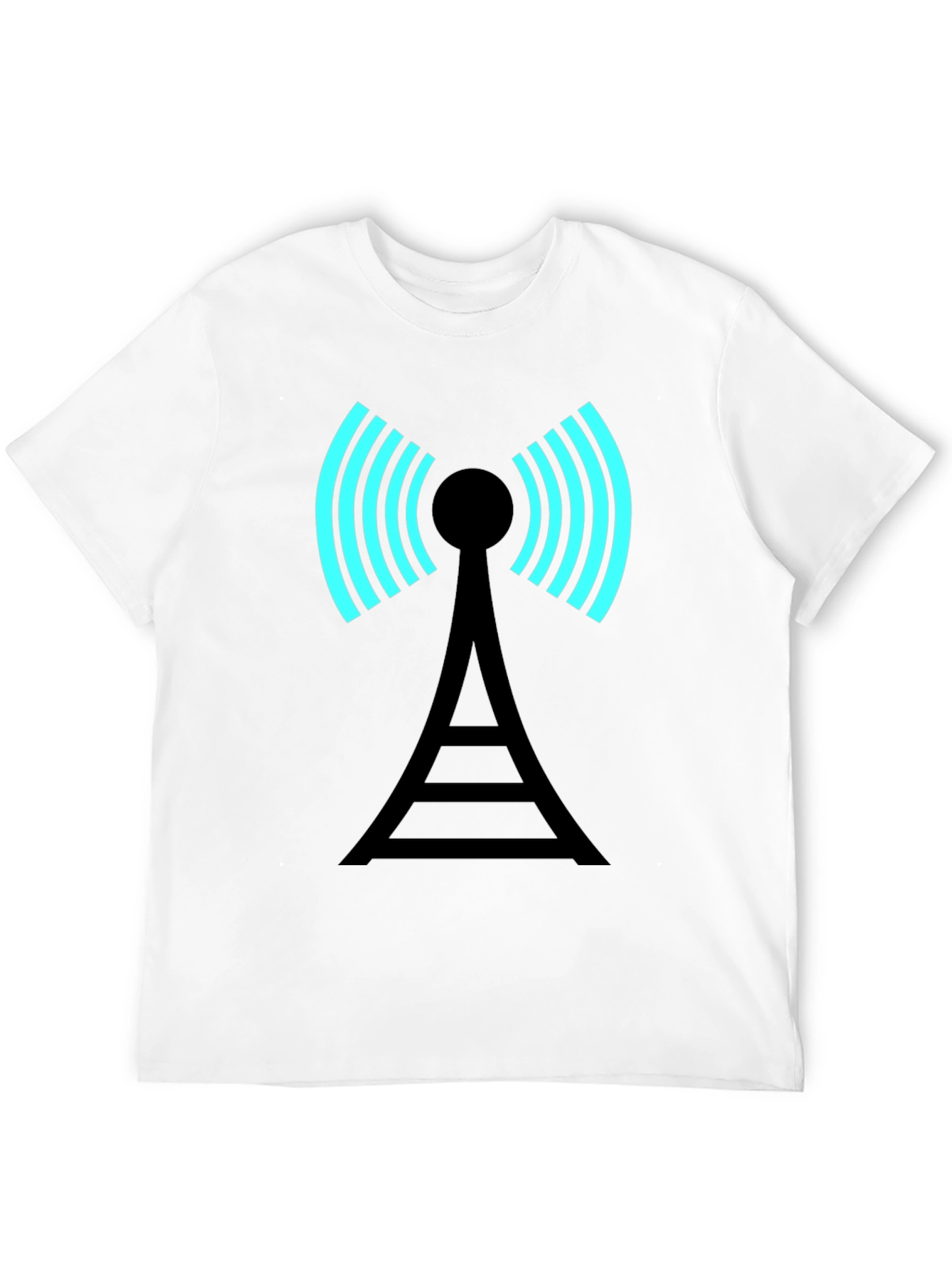 Signal Tower Graphic Tee - Modern Black T-Shirt