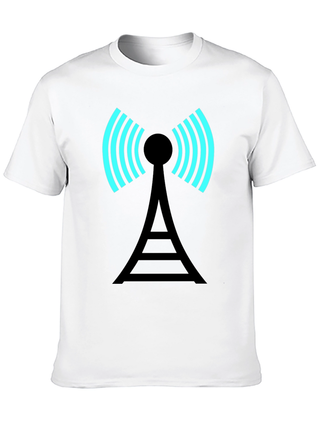 Signal Tower Graphic Tee - Modern Black T-Shirt