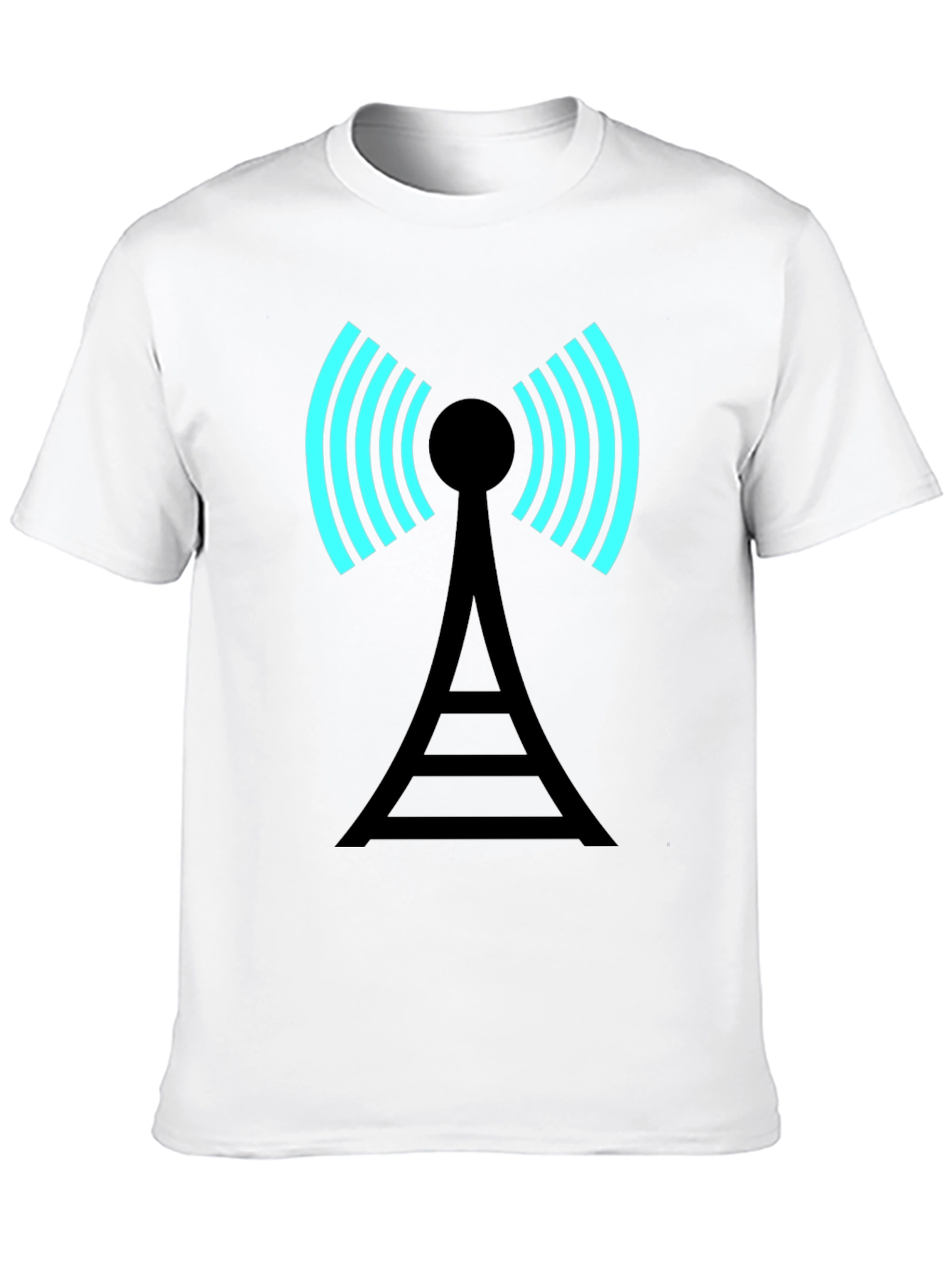 Signal Tower Graphic Tee - Modern Black T-Shirt