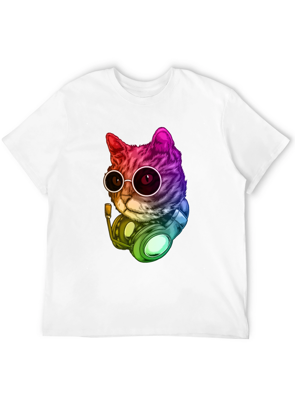 Cool Cat DJ Graphic T-Shirt