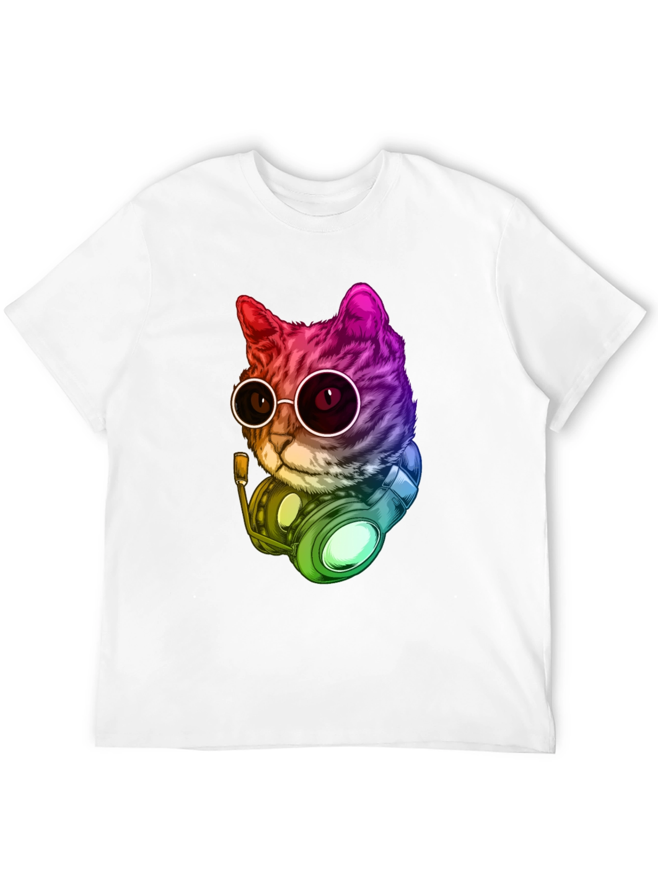 Cool Cat DJ Graphic T-Shirt