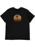 Waikiki Beach Sunset Graphic T-Shirt