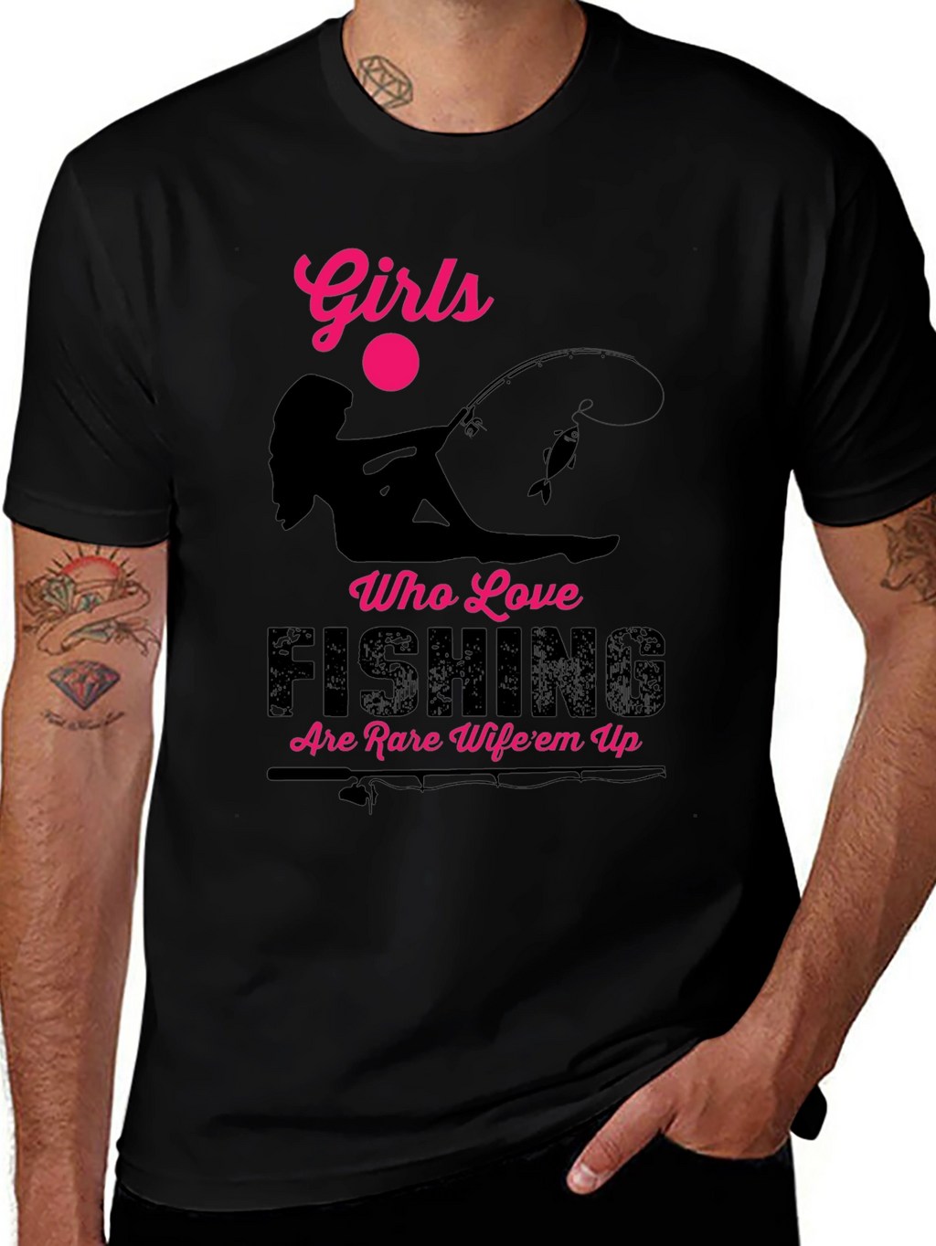Fishing Girl T-Shirt -  Wifeem Up!
