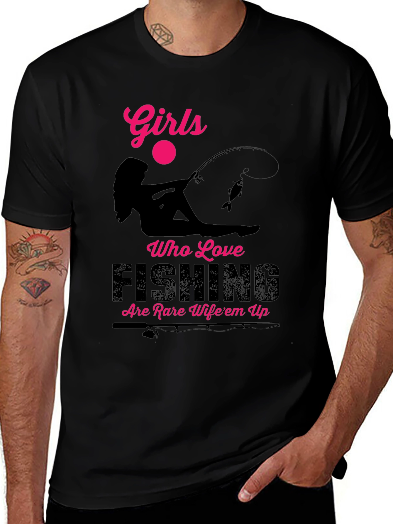 Fishing Girl T-Shirt -  Wifeem Up!