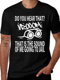 Vroom Going to Jail Black Graphic Tee