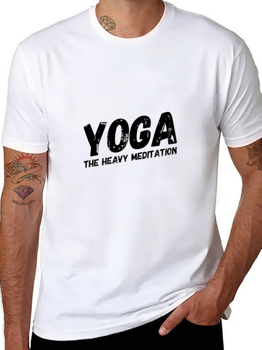 Yoga The Heavy Meditation Black T-Shirt