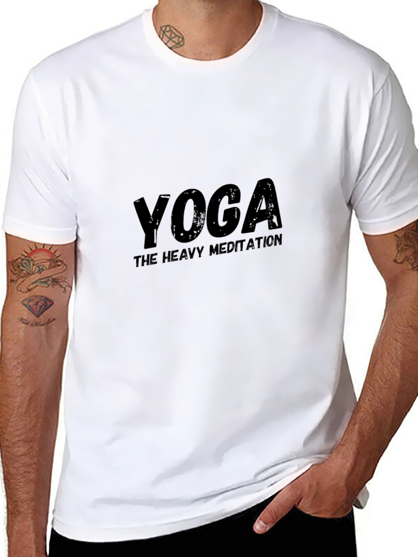 Yoga The Heavy Meditation Black T-Shirt