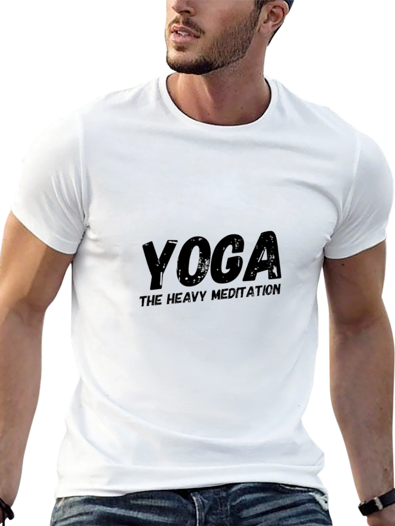 Yoga The Heavy Meditation Black T-Shirt