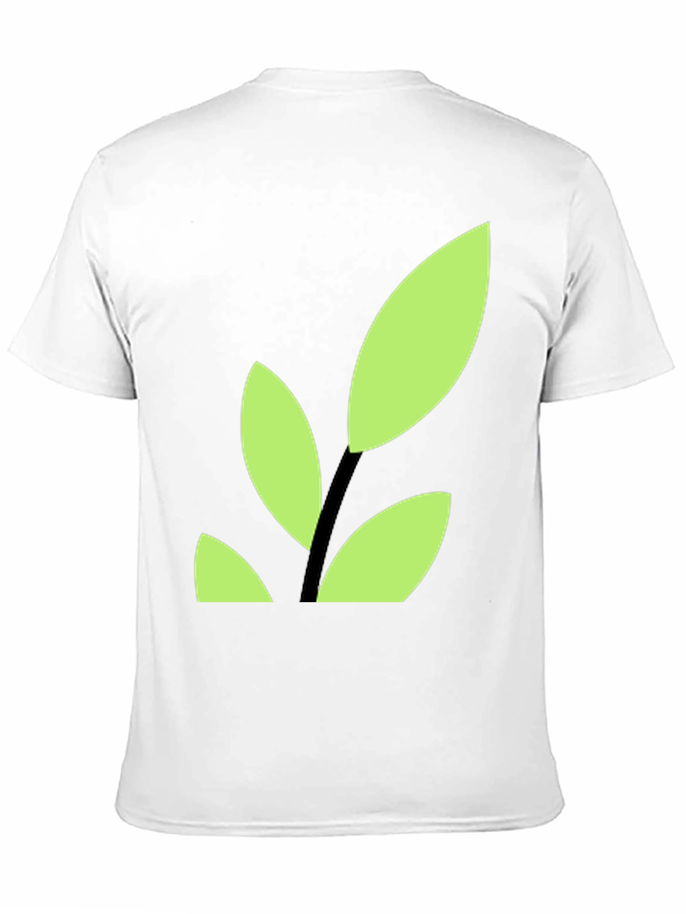 Modern Leaf Graphic Tee - Black Cotton Blend Shirt