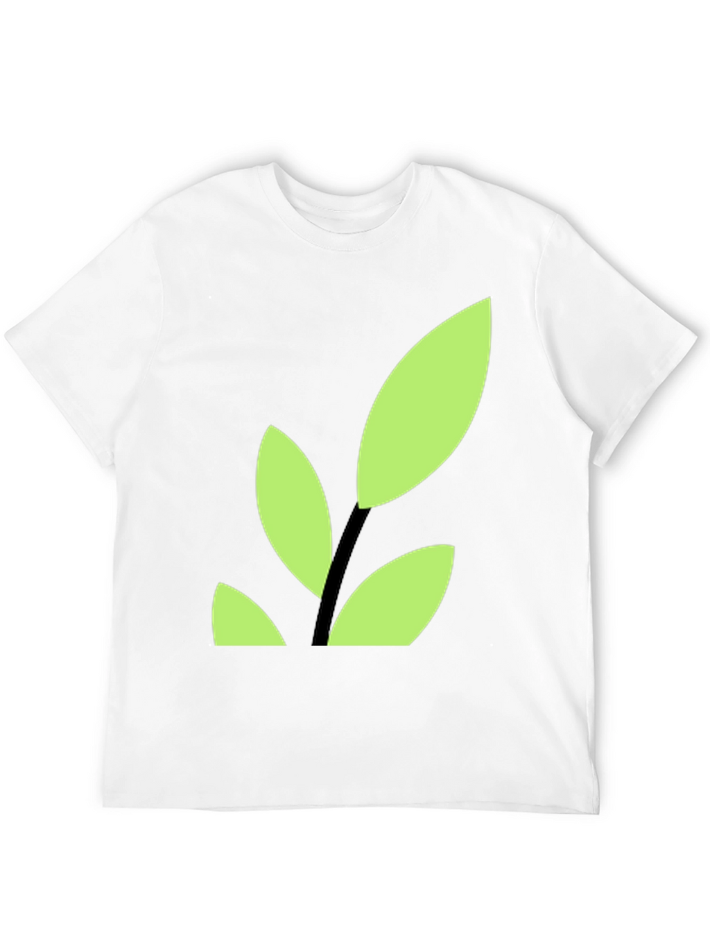 Modern Leaf Graphic Tee - Black Cotton Blend Shirt