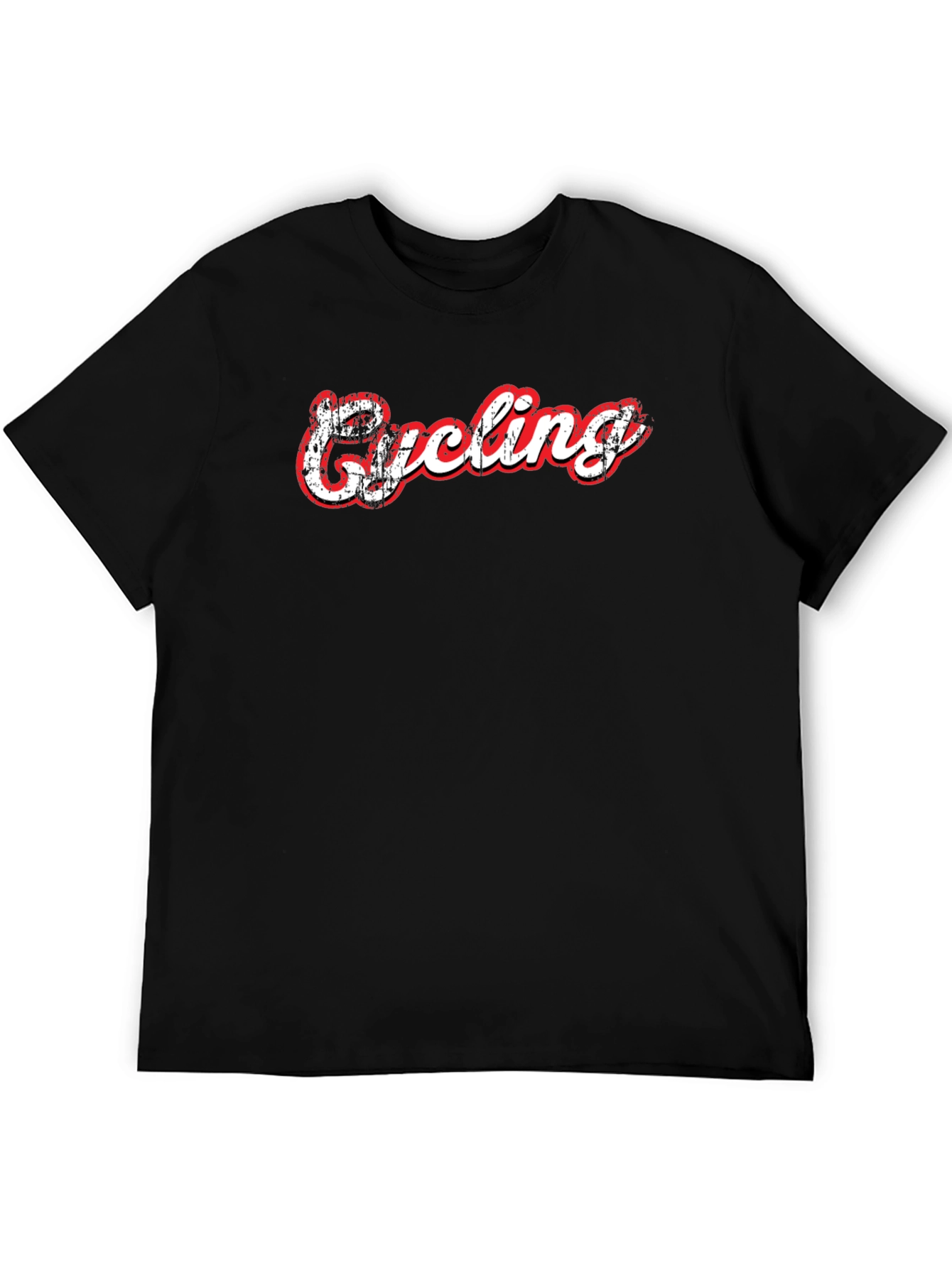 Cycling Graphic Print Black T-Shirt