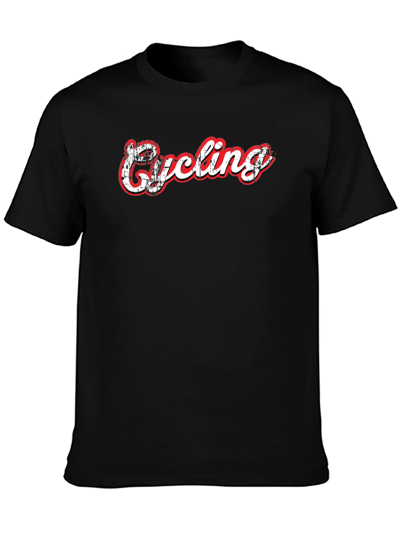 Cycling Graphic Print Black T-Shirt
