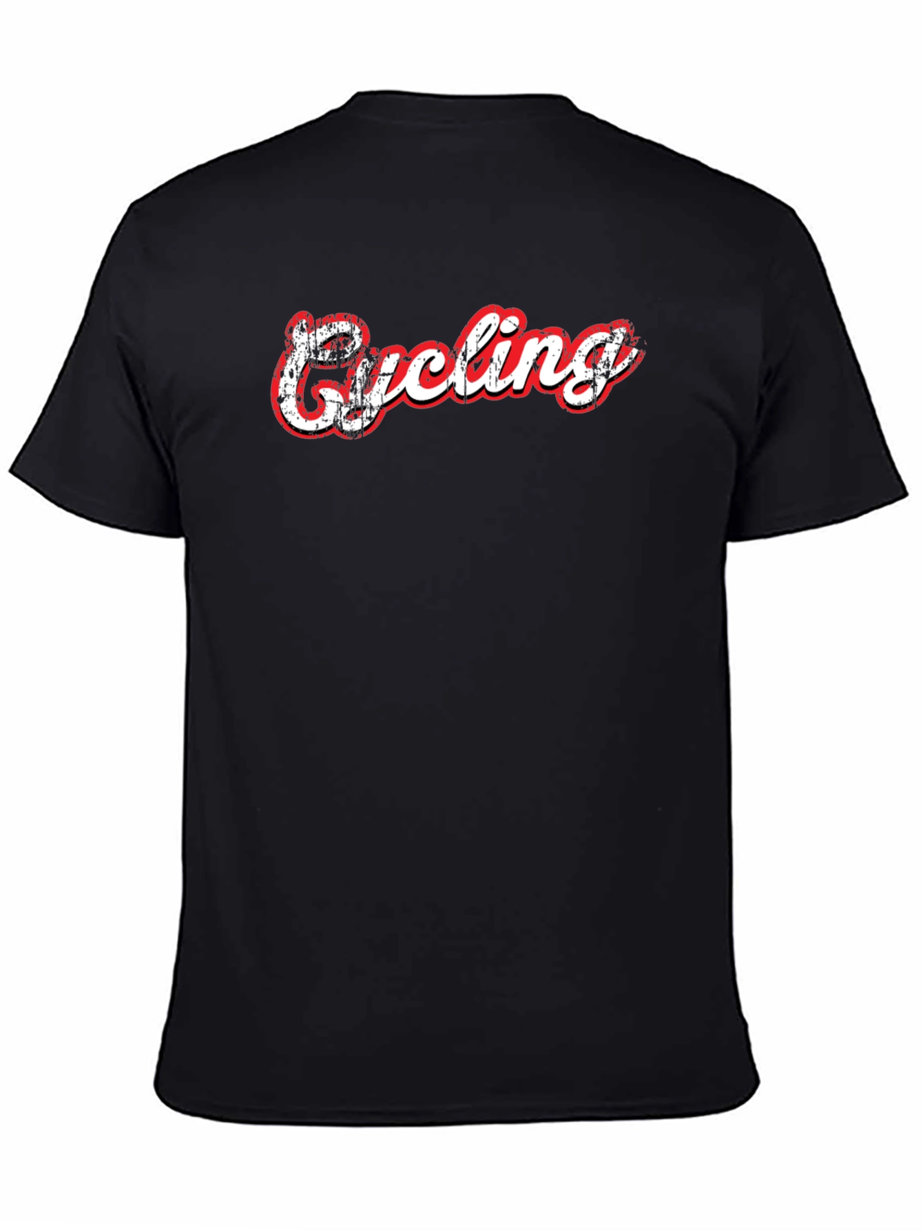 Cycling Graphic Print Black T-Shirt