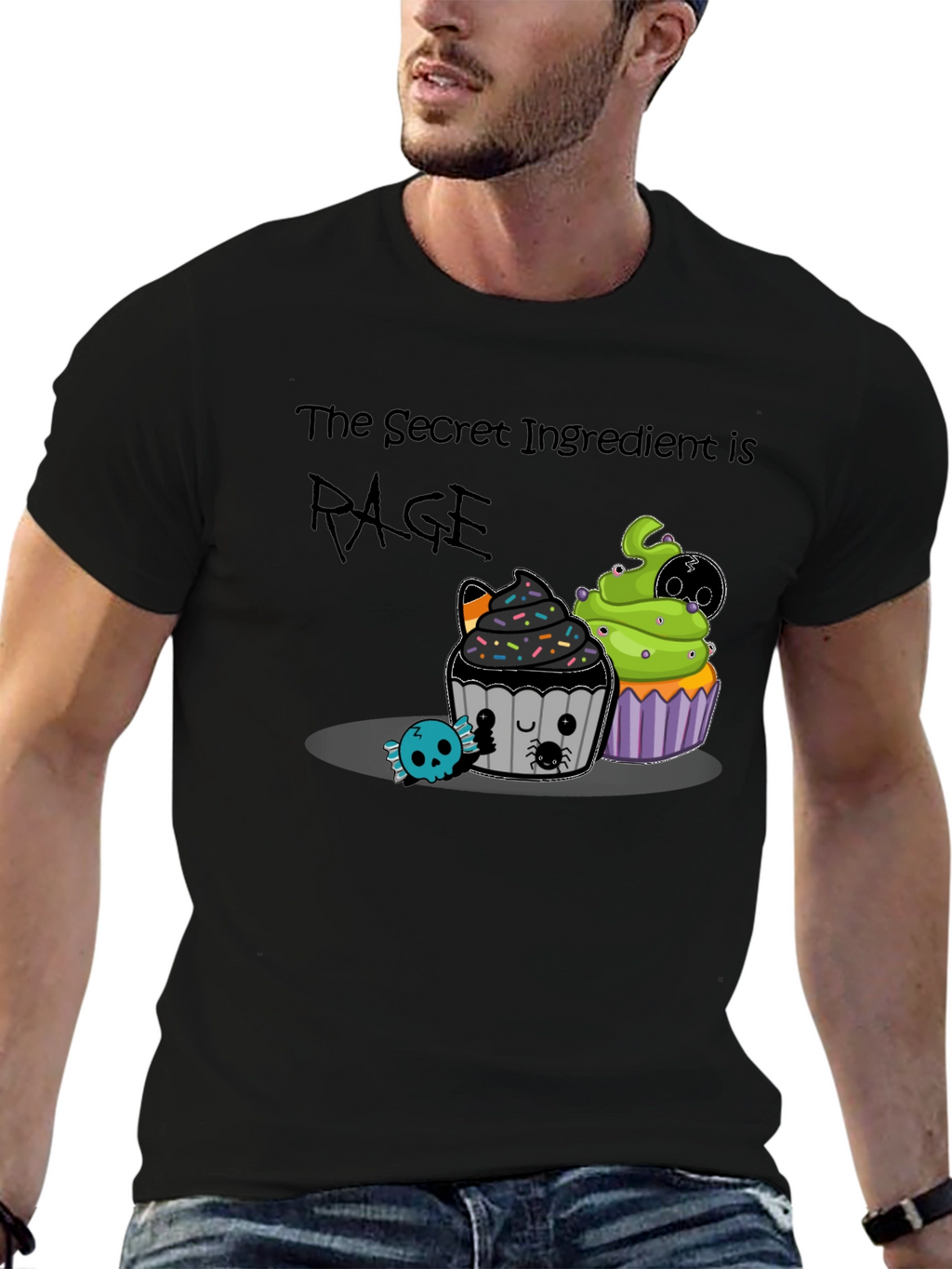 Rage Ingredient Halloween Cupcake Graphic Tee