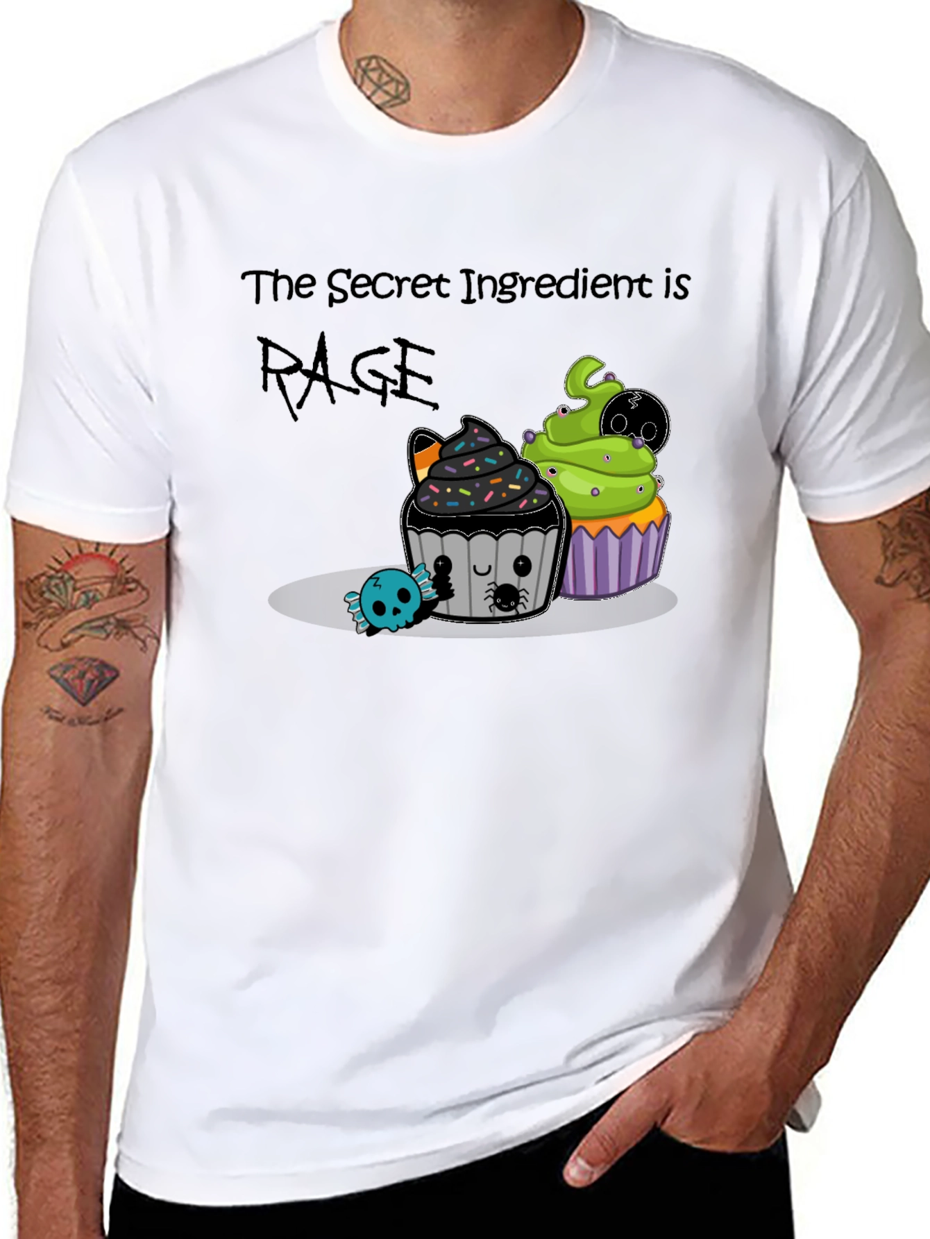 Rage Ingredient Halloween Cupcake Graphic Tee