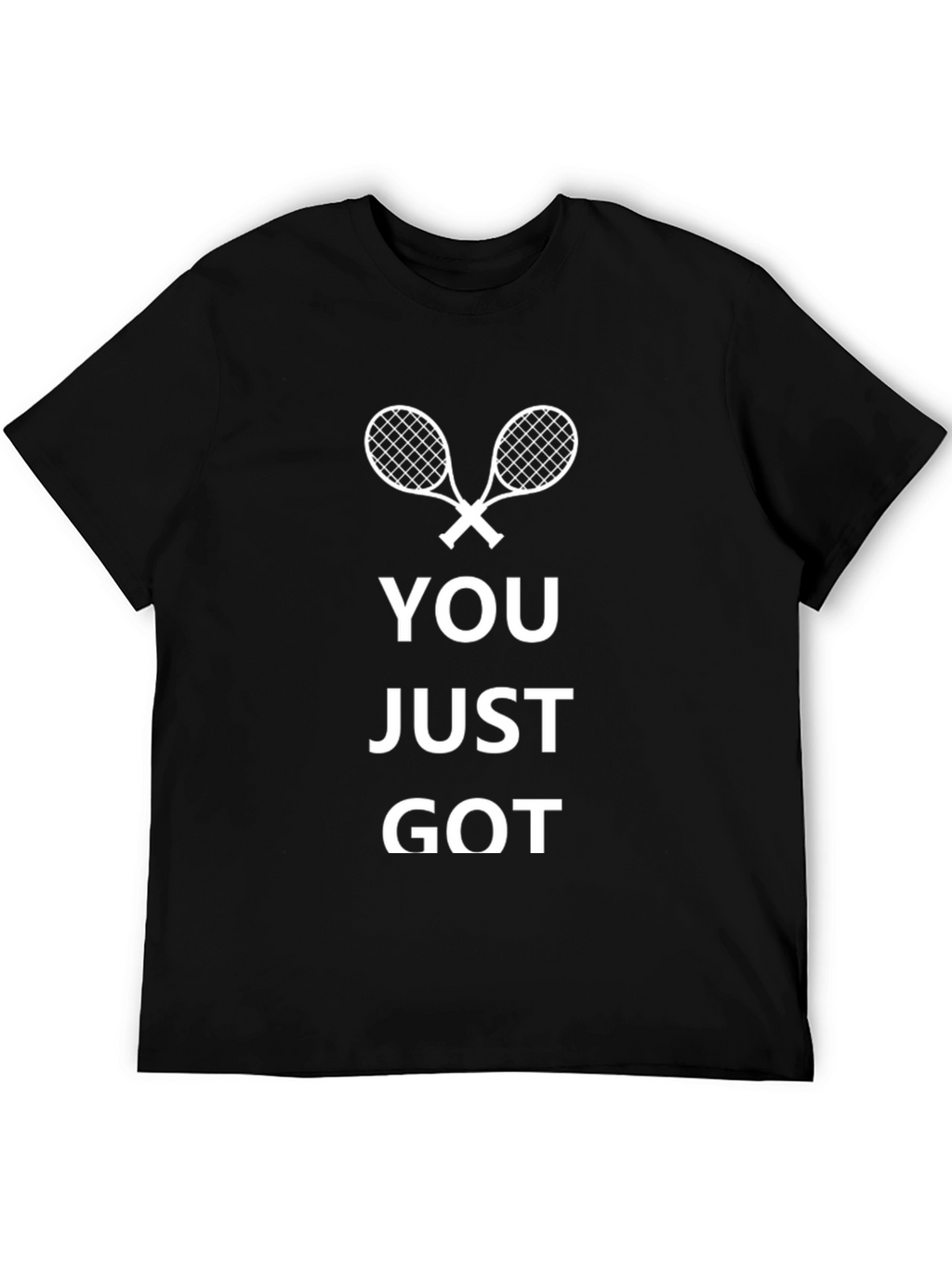 Tennis You Just Got Served Black Graphic Tee