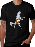 Horse Guitarist Graphic Tee
