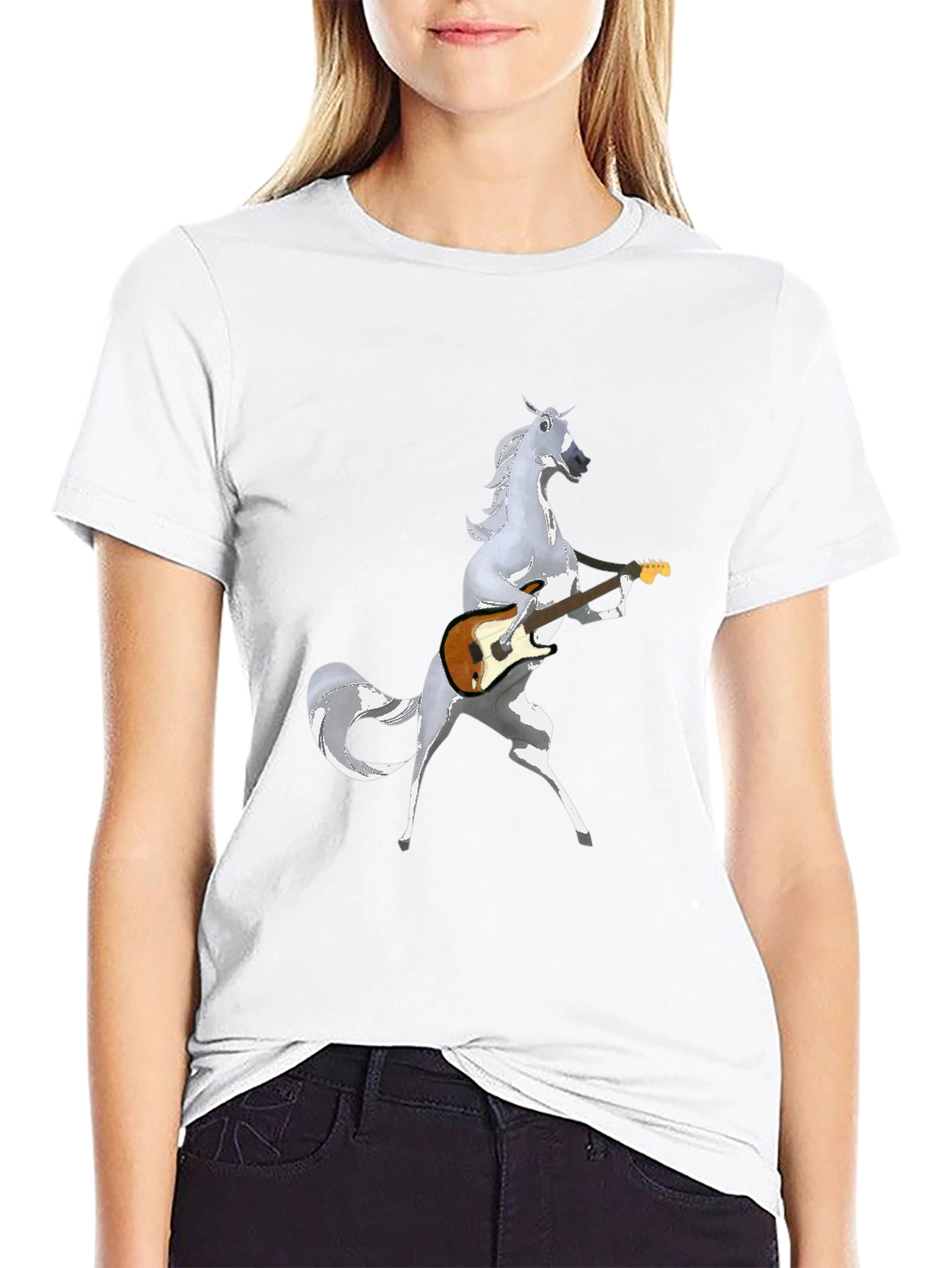 Horse Guitarist Graphic Tee