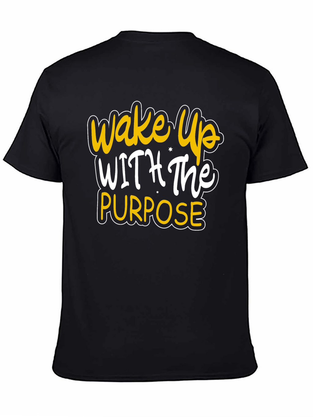 Wake Up With Purpose Black Graphic Tee
