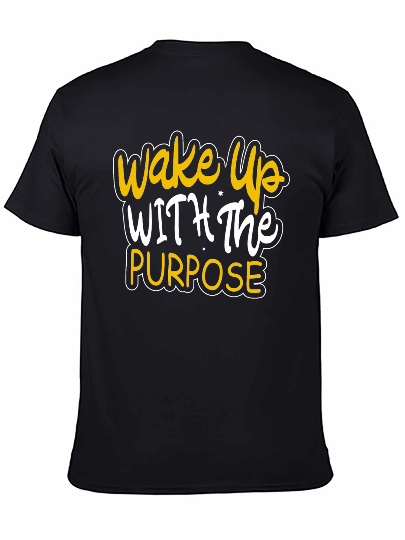 Wake Up With Purpose Black Graphic Tee