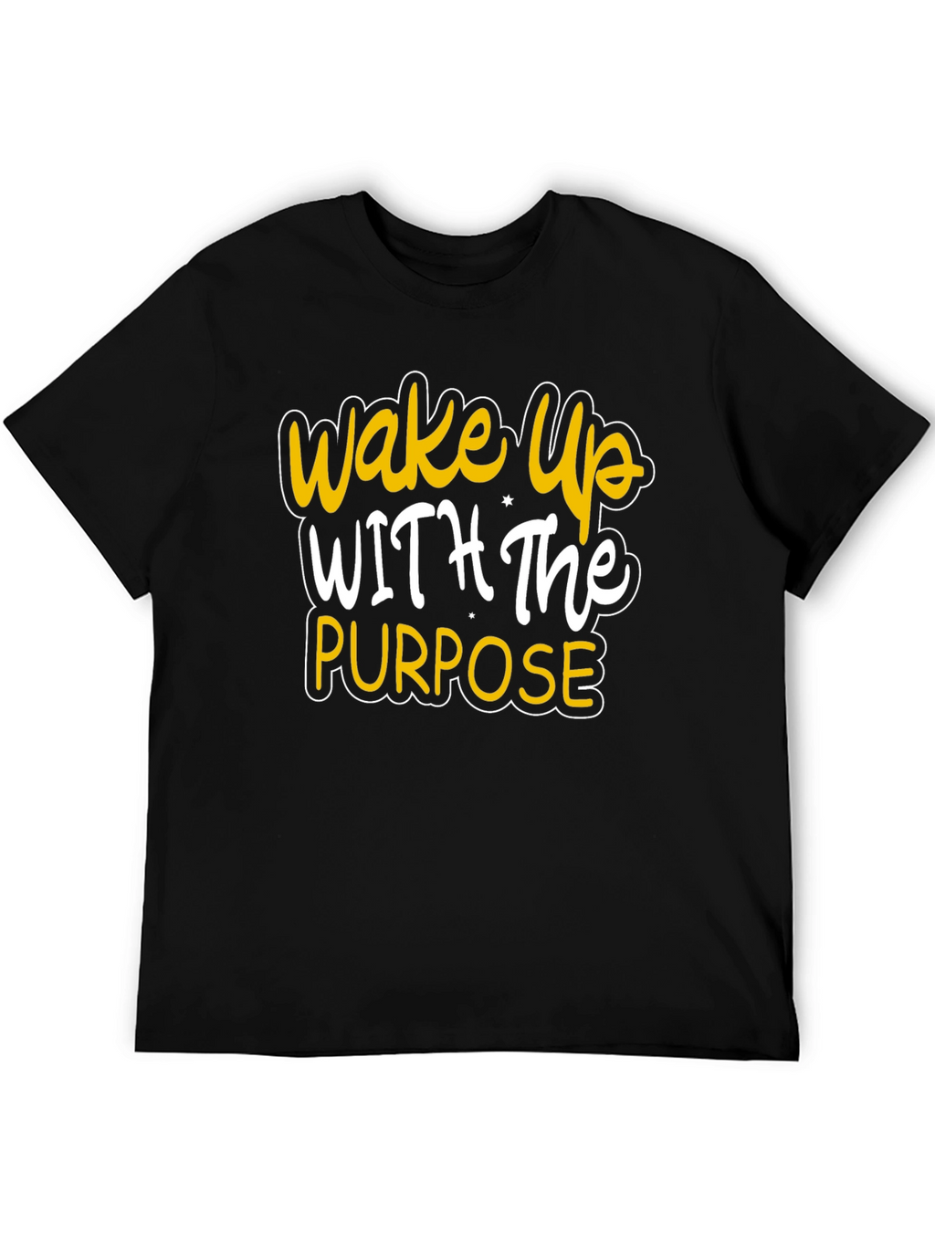 Wake Up With Purpose Black Graphic Tee