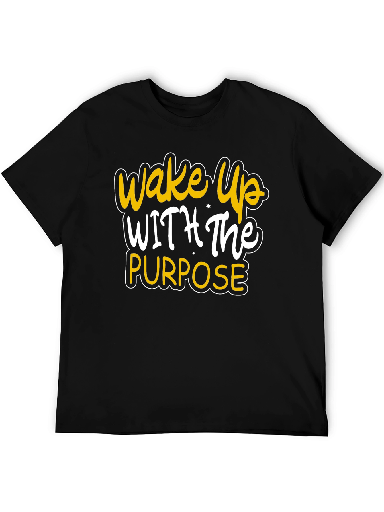 Wake Up With Purpose Black Graphic Tee