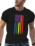 LGBT Pride Flag T-Shirt - Distressed USA Design