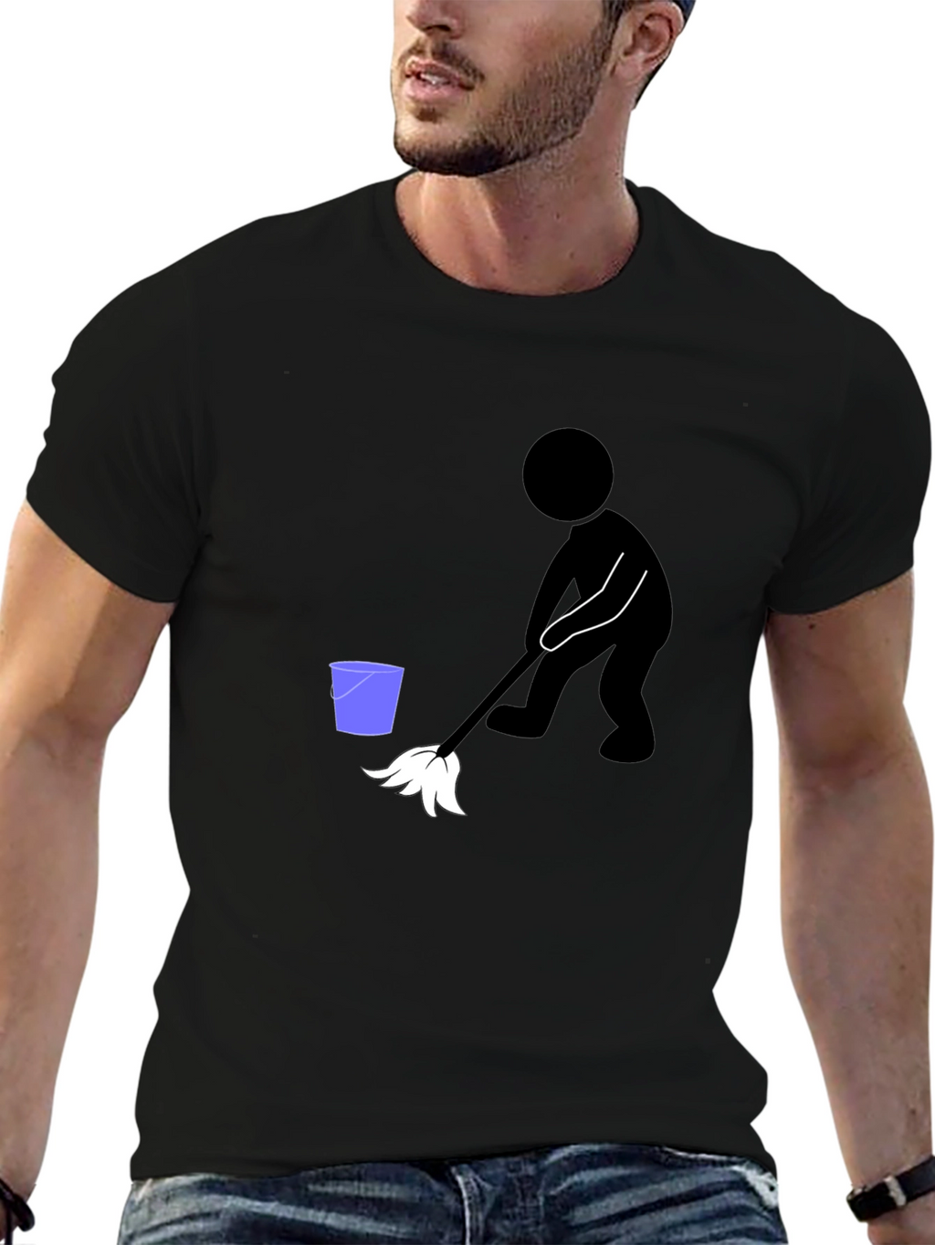 Funny Cleaning Crew Black T-Shirt