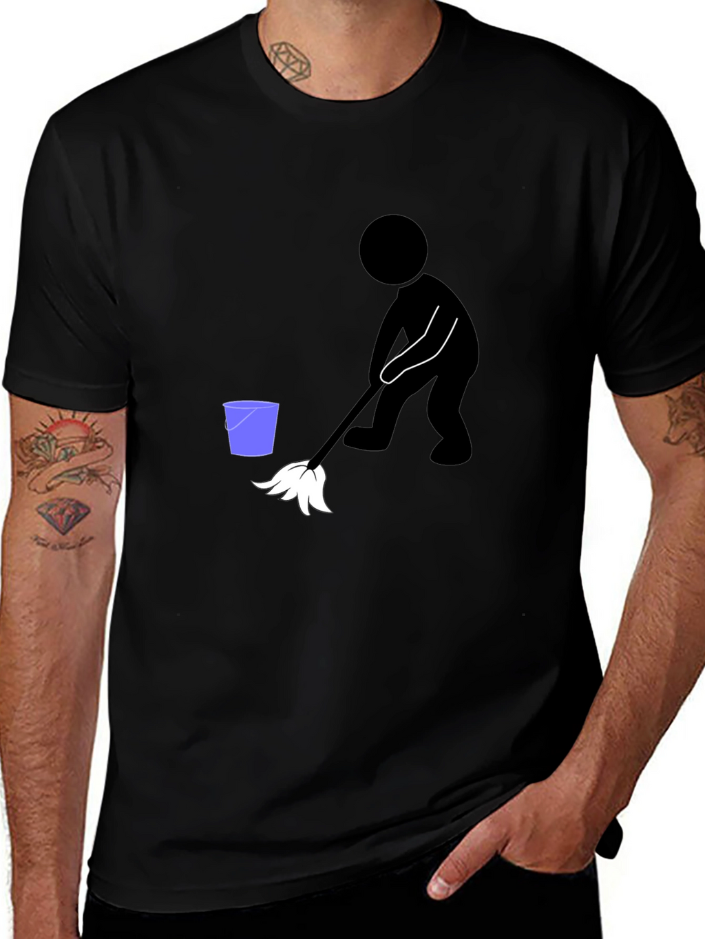 Funny Cleaning Crew Black T-Shirt