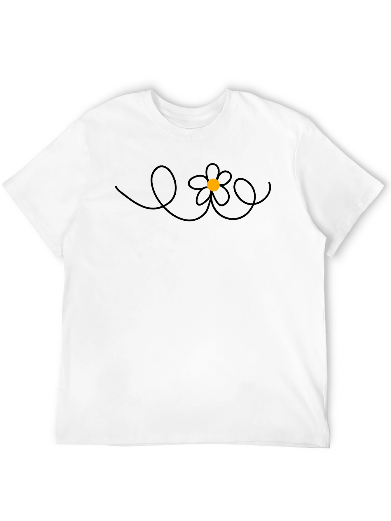 Daisy Doodle Black T-Shirt