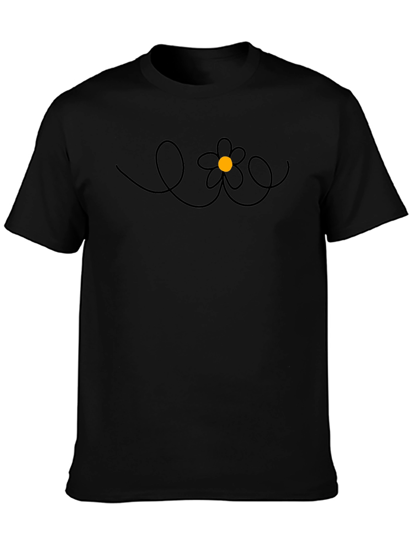 Daisy Doodle Black T-Shirt