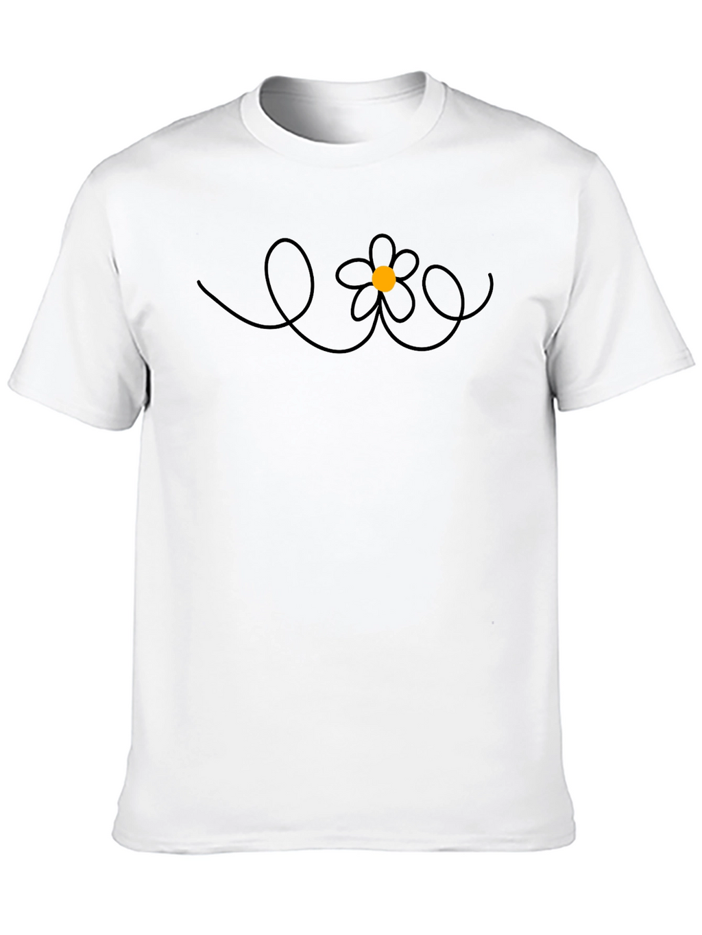 Daisy Doodle Black T-Shirt