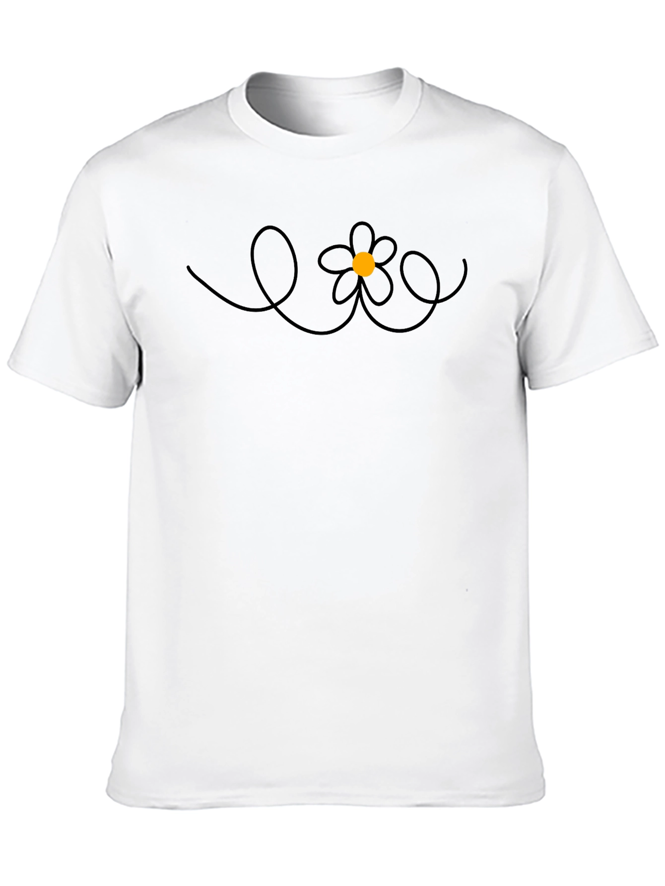 Daisy Doodle Black T-Shirt