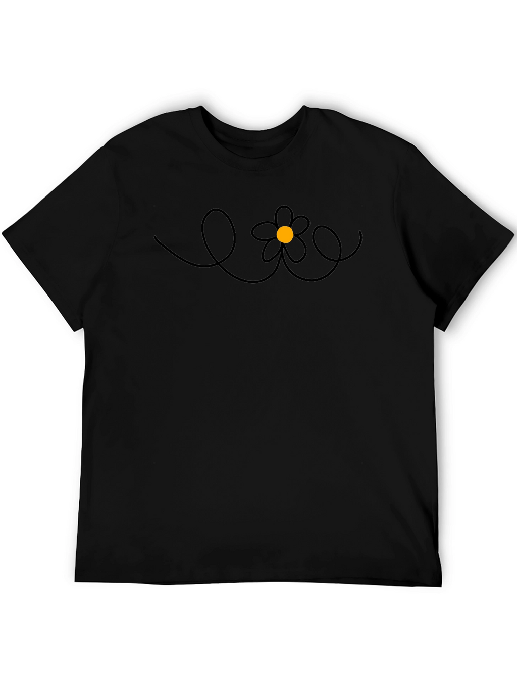 Daisy Doodle Black T-Shirt