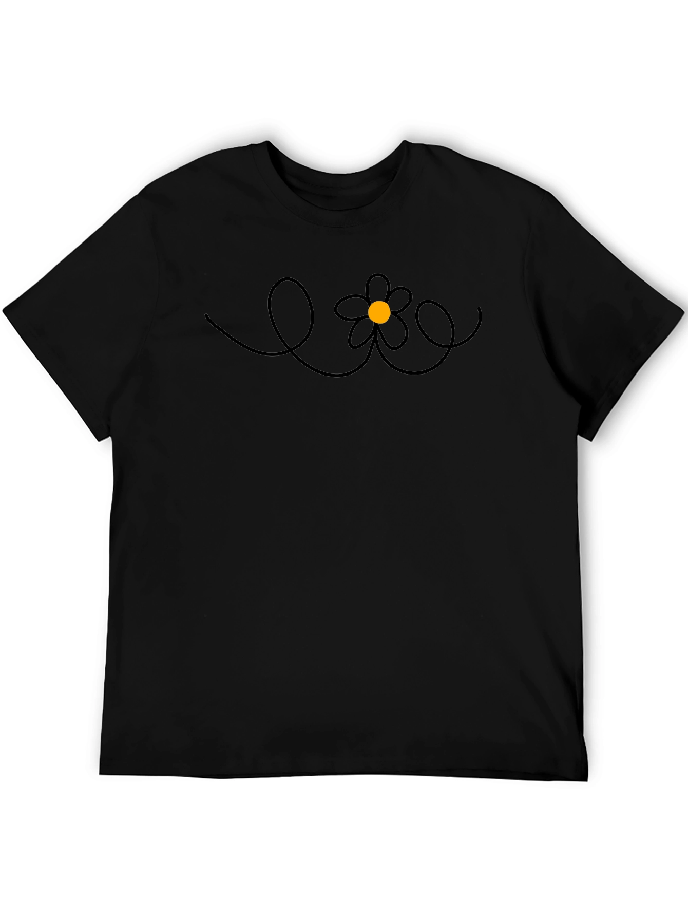 Daisy Doodle Black T-Shirt