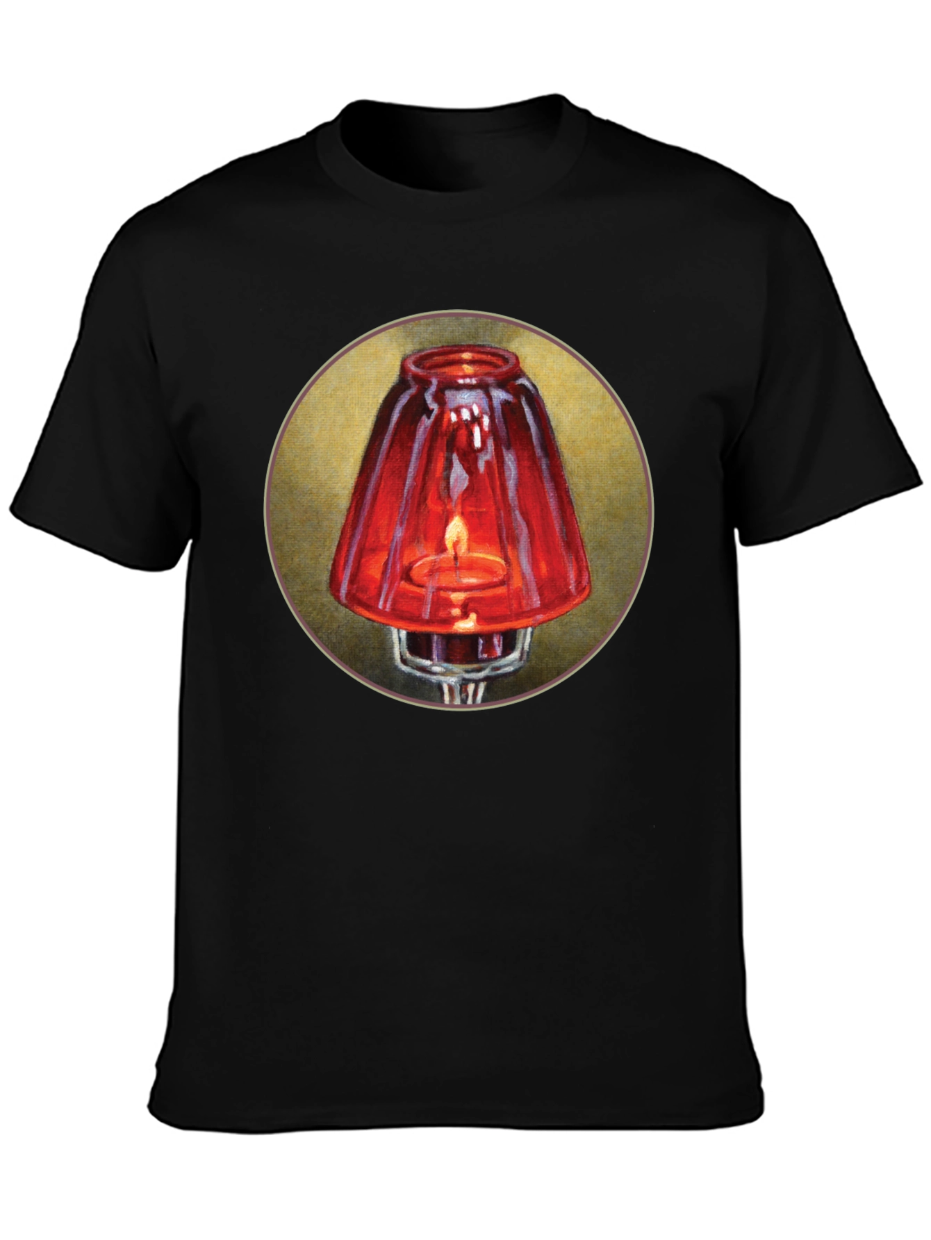 Red Candle Lamp Graphic T-Shirt