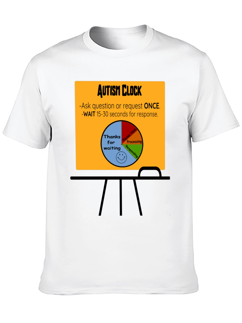 Autism Clock T-Shirt: Patience & Understanding