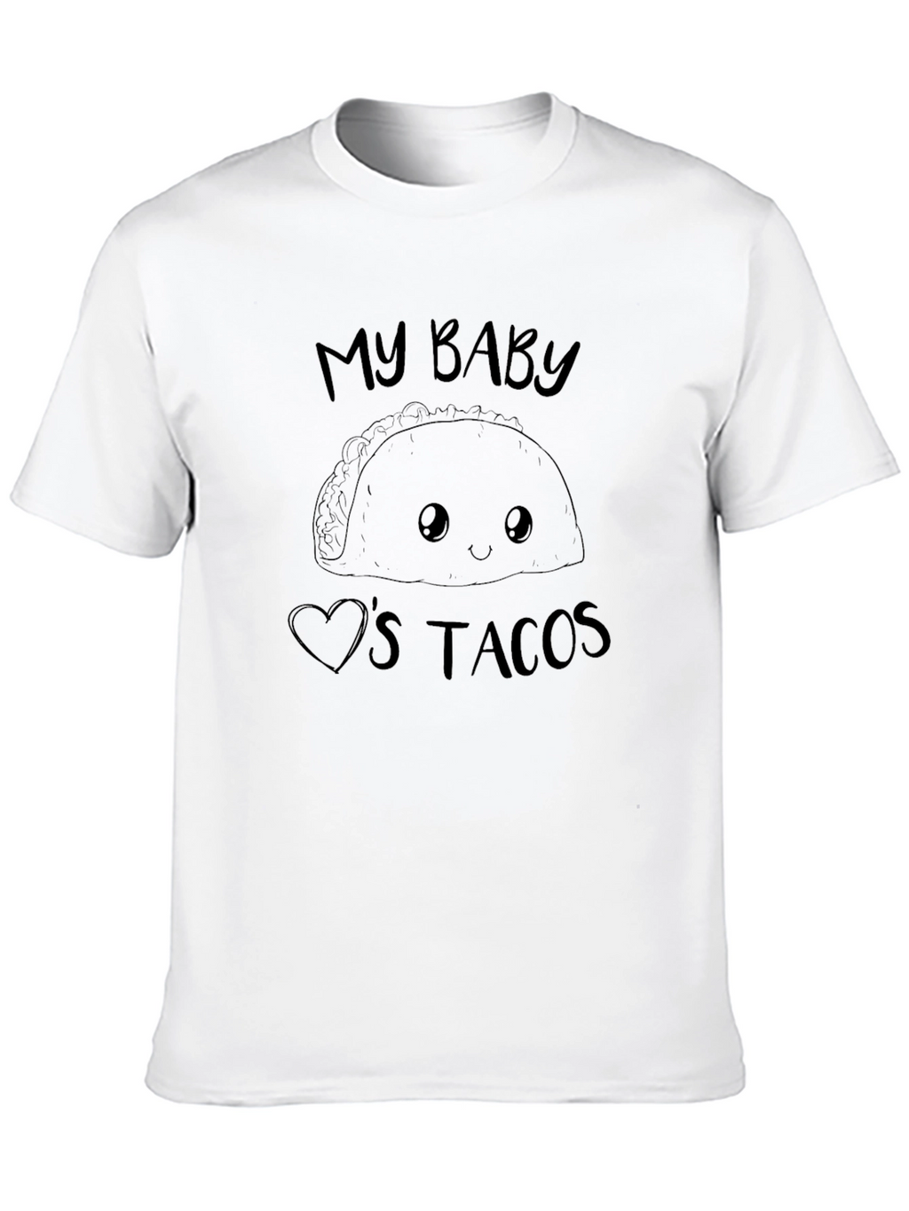 My Baby Loves Tacos Graphic Tee - Black