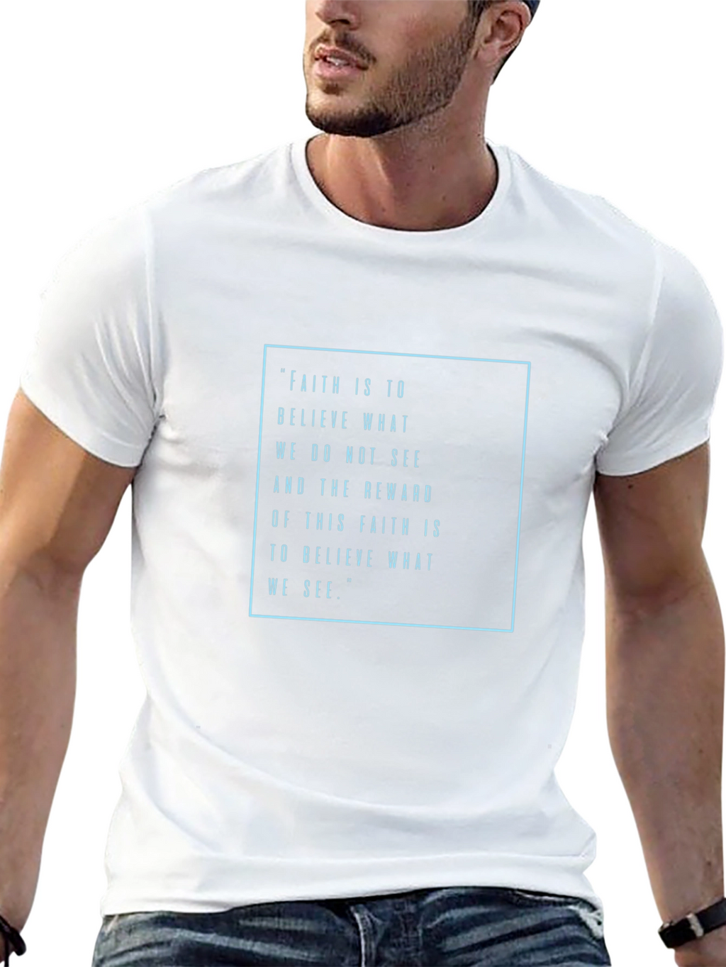 Faith Quote Graphic Tee - Inspirational Mens T-Shirt