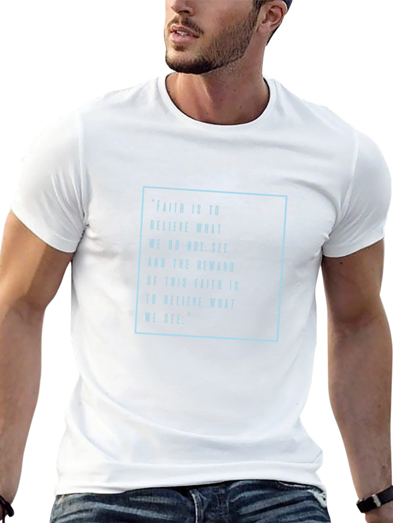 Faith Quote Graphic Tee - Inspirational Mens T-Shirt