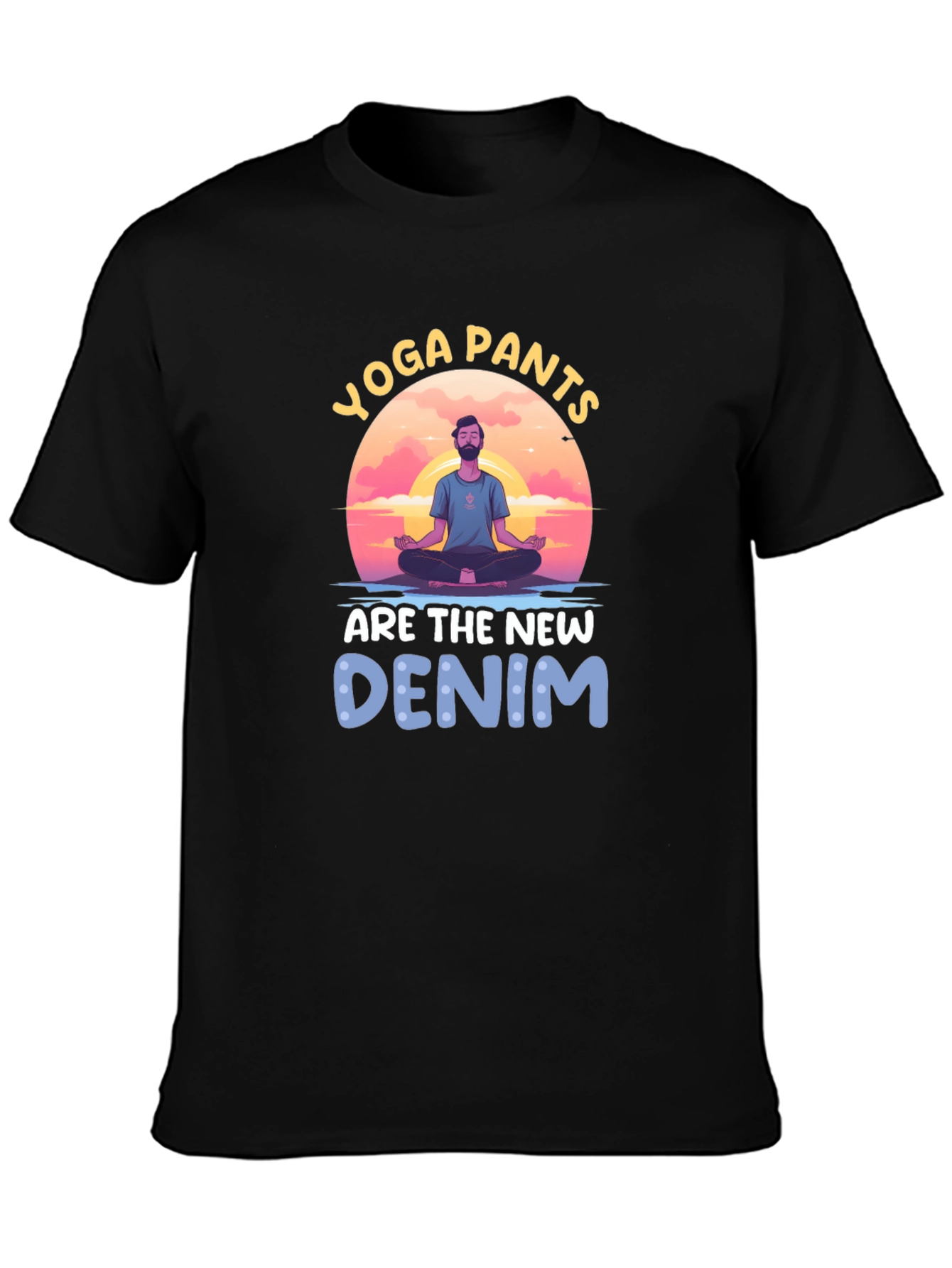 Yoga Pants New Denim Graphic Tee