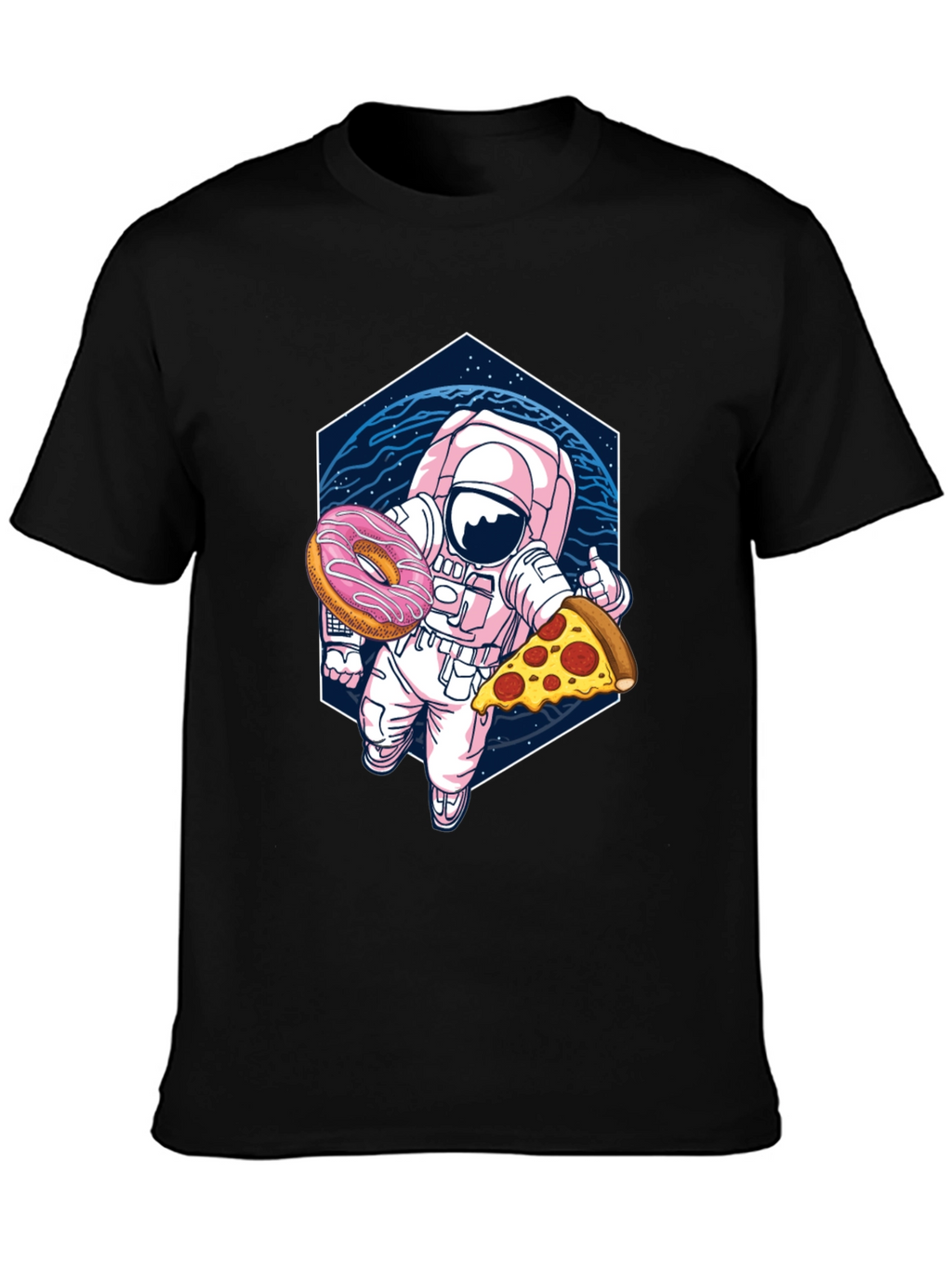 Astronaut Pizza & Donut Graphic Tee