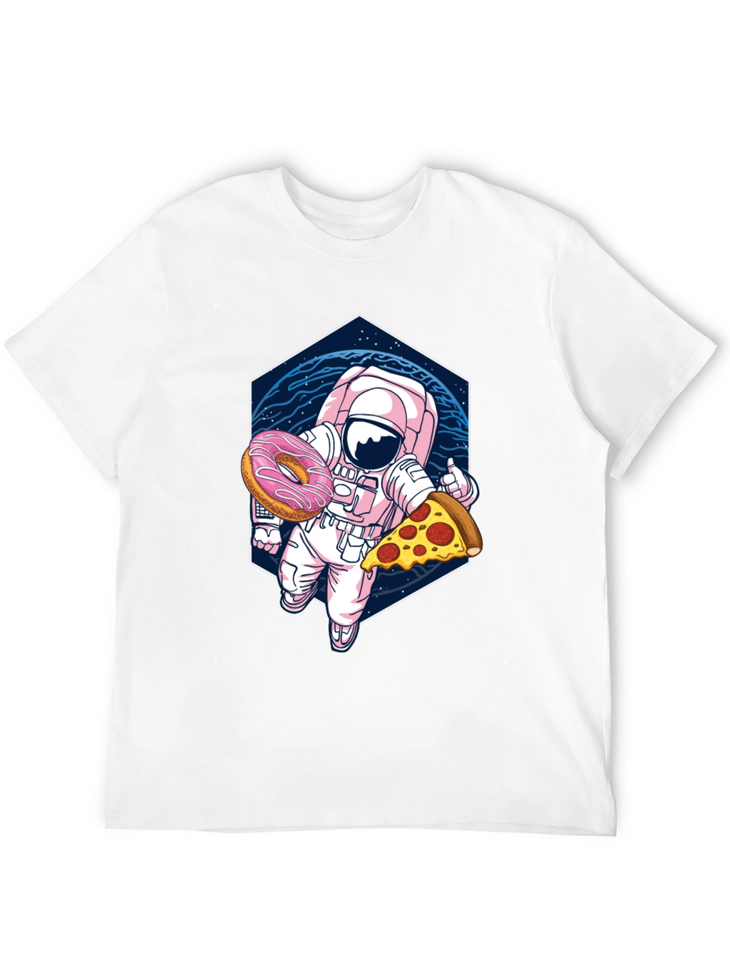 Astronaut Pizza & Donut Graphic Tee