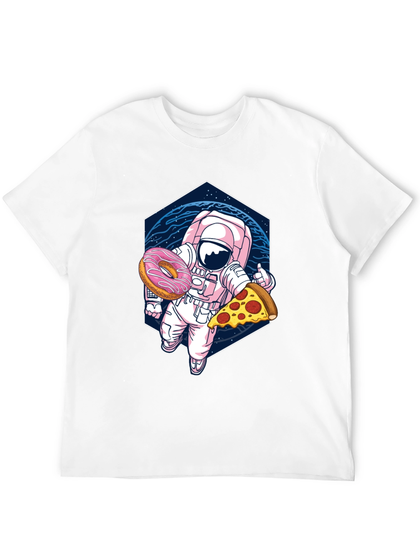 Astronaut Pizza & Donut Graphic Tee