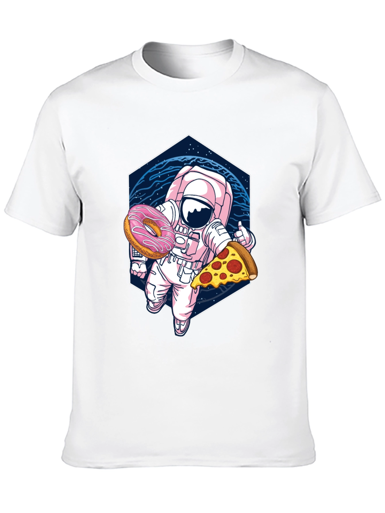 Astronaut Pizza & Donut Graphic Tee