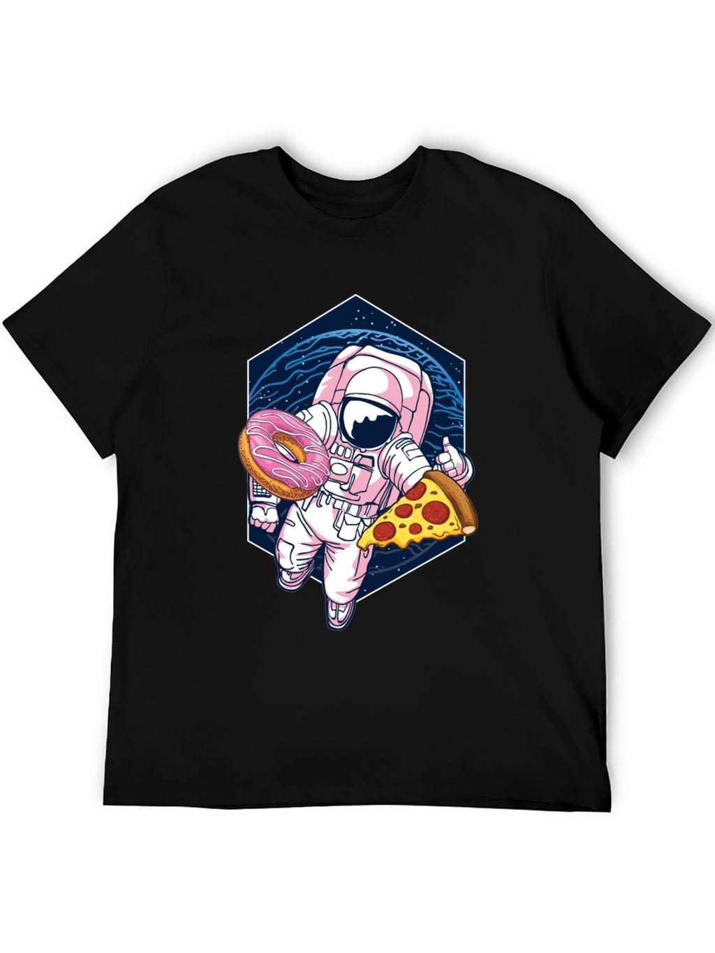 Astronaut Pizza & Donut Graphic Tee