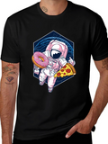 Astronaut Pizza & Donut Graphic Tee